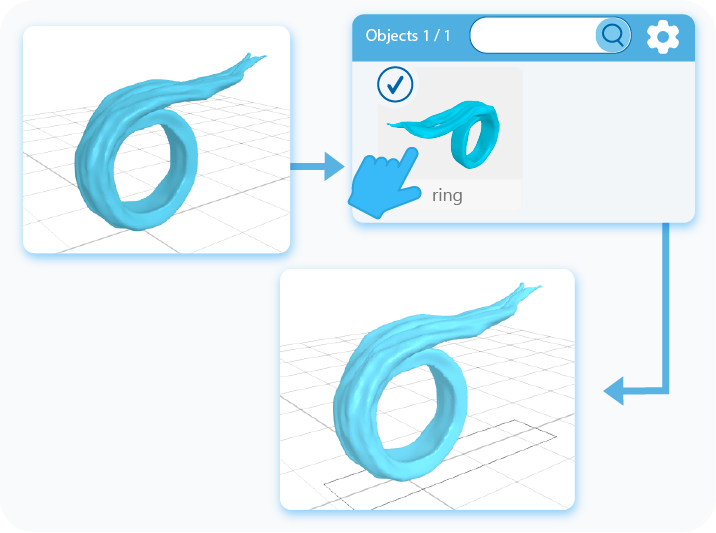  Selecting the shape on which we will use the Simplify Object tool